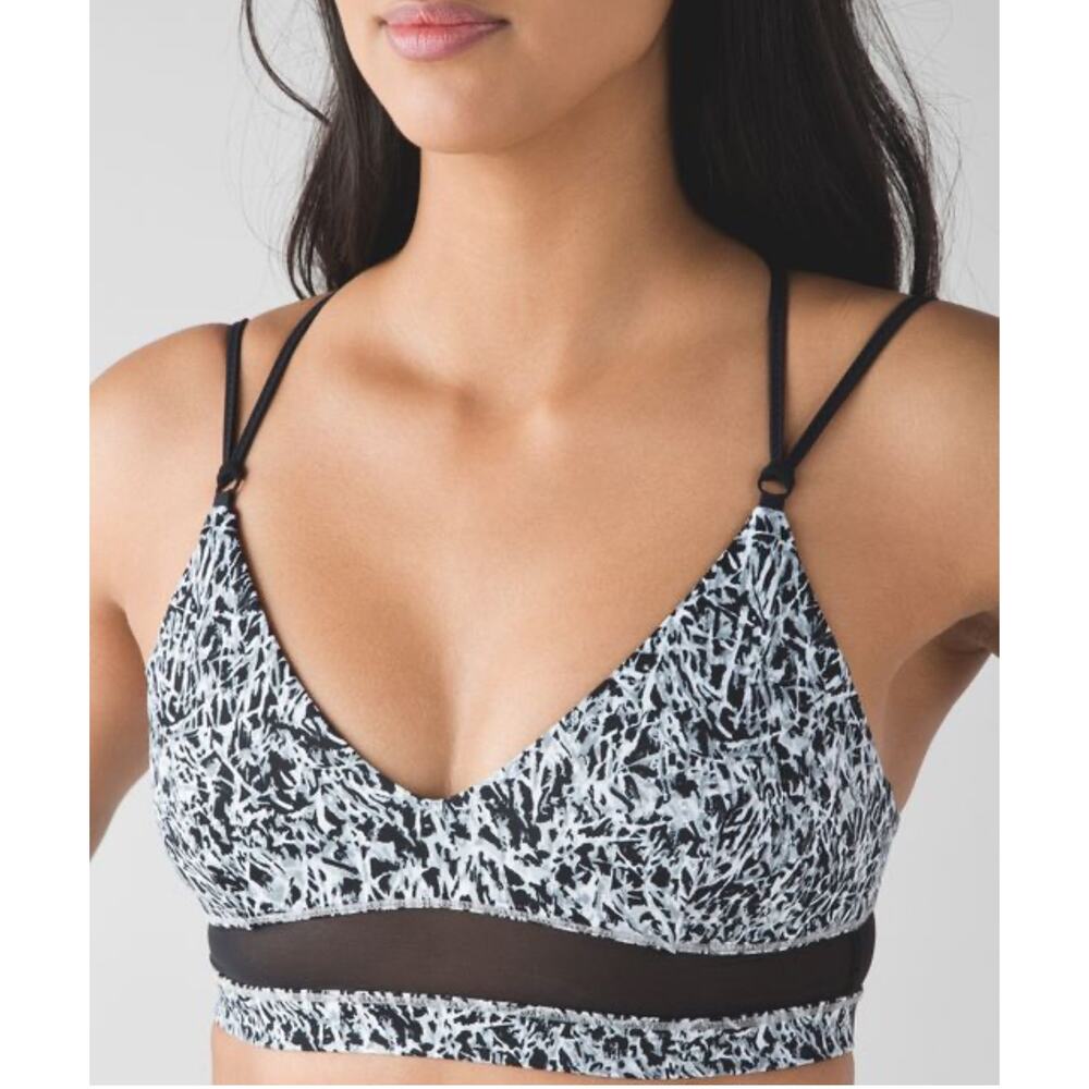 Lululemon Go With The Flow Top Iced Wave White Black /‎ Black